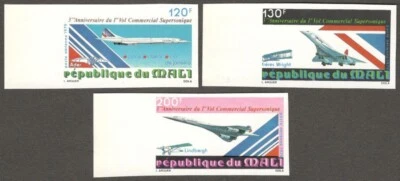 (AOP) Malí #C353-55 1979 Concorde conjunto de 3 IMPERF MNH Foto 1 de 2