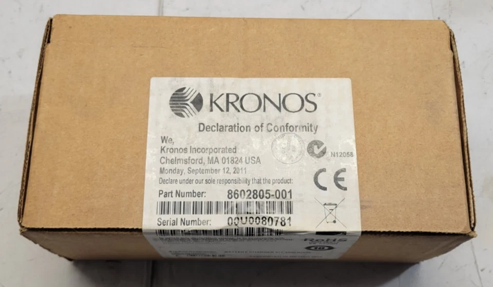 NEW Kronos 8602805-001 Battery Charger Kit, 4500, ROHS - SEALED BOX! - Image 1 of 1