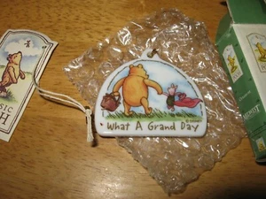 Classic Pooh Midwest of Cannon Falls Ceramic Ornament Piglet Grand Day 1990s - Picture 1 of 7