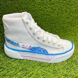 Puma Kaia Mid Platform Womens Size 7.5 White Blue Pink Athletic Shoes Sneakers - Picture 1 of 12