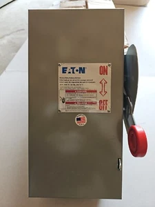 1 NEW Eaton DH361NGK Fusible Safety Switch 30 Amp 3Ph HD 600V w/Neut Nema 1 - Picture 1 of 5