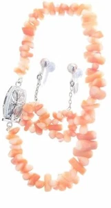 Mnt Mid Century Designer Sterling Engelshaut Zweig Koralle Ohrringe Armband Set - Bild 1 von 6