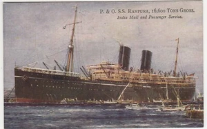 SS Ranpura Postcard P & O Liner Colour Printed Artist View India Mail c.1925 - Picture 1 of 1
