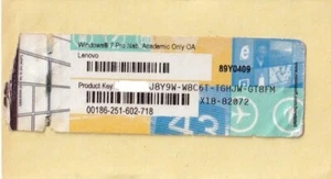 Windows 7 Pro Natl. Academic Only OA Key - Bild 1 von 2