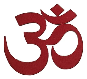 Om Symbol Embroidered Patch Spiritual Meditation Emblem Peaceful Yoga Aum 6 Inch - Picture 1 of 2