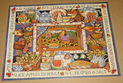 Susan Winget Art - Apple Pie Rooster 1997 Homespun Treasures Puzzle - Missing 1 - Image 1 of 4