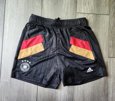 adidas Germany Icon Shorts Men's M DFB Black Red Gold 3 Pockets HC1268 FIFA WC Cover