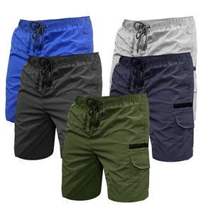 Mens Summer CARGO ZIP POCKET Swimming Board Swim Shorts Trunks Swimwear Beach - Picture 1 of 9