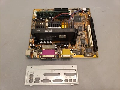 Vintage ECS P6SET-ML Motherboard PII 233 Slot-1 CPU PGA370 64MB PCI ISA *Tested - Image 1 of 4