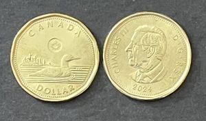CANADA 2024 - $1 , King Charles III / Loon, 1st Year Issue - Imagen 1 de 2