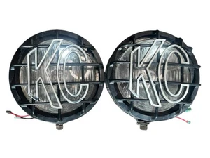Vintage KC Fog Light Lamp Halogen 6in. Model 1A Set Of 2 - Foto 1 di 12