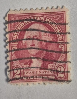 VINTAGE ~ U.S. Postage Stamp ~ George Washington 1732-1932 ~ 2¢ Red Stamp  - Image 1 of 2