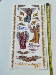 1 Adesivo PSX Angeli Musicali Border Pace Celeste Credere Flauto Campane Violino - Foto 1 di 3