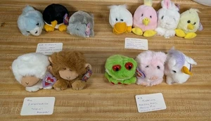 Vintage SWIBCO Assorted PUFFKINS Animal PLUSH Lot of 12 With Tags New - Picture 1 of 16