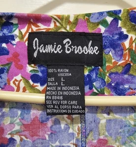 Vintage, Jamie Brooke Romper, Women's Large, Multicolor Lightweight, Tied Belt - Picture 1 of 9