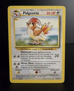 Pokémon TCG - PIDGEOTTO - 22/102 - RARE - UNLIMITED - BASE SET 1999 - WOTC - HP - Picture 1 of 4