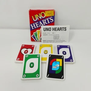 Uno HEARTS Kartenspiel Mattel Spiele 1994 Full Deck Anleitung & Box - SIEHE HINWEIS - Bild 1 von 8