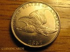 1857 Flying Eagle Cent Strong Strike Full Bold Tail Uncirculated Monster Scarce!