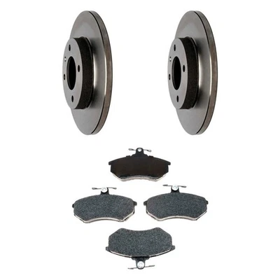 For Volkswagen Jetta 90-98 R-Line Plain Front Brake Kit w Semi-Metallic Pads Foto 1 de 4