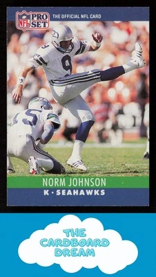 Norm Johnson 1990 Pro Set #302 Seattle Seahawks - Image 1 of 2