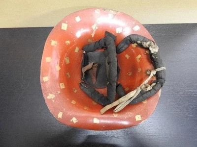 Antique JINGASA JINKASA Japanese 19Th Century Back side Makie Samurai 13.3 inch - Image 1 of 4