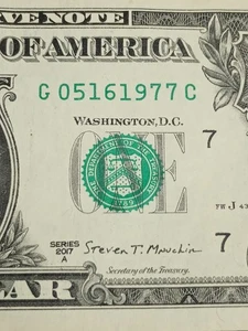 🎉2017A $1 G CHICAGO BEP TRUE BIRTHDAY NOTE MAY 16 1977 (G05161977C)🎇 - Picture 1 of 8