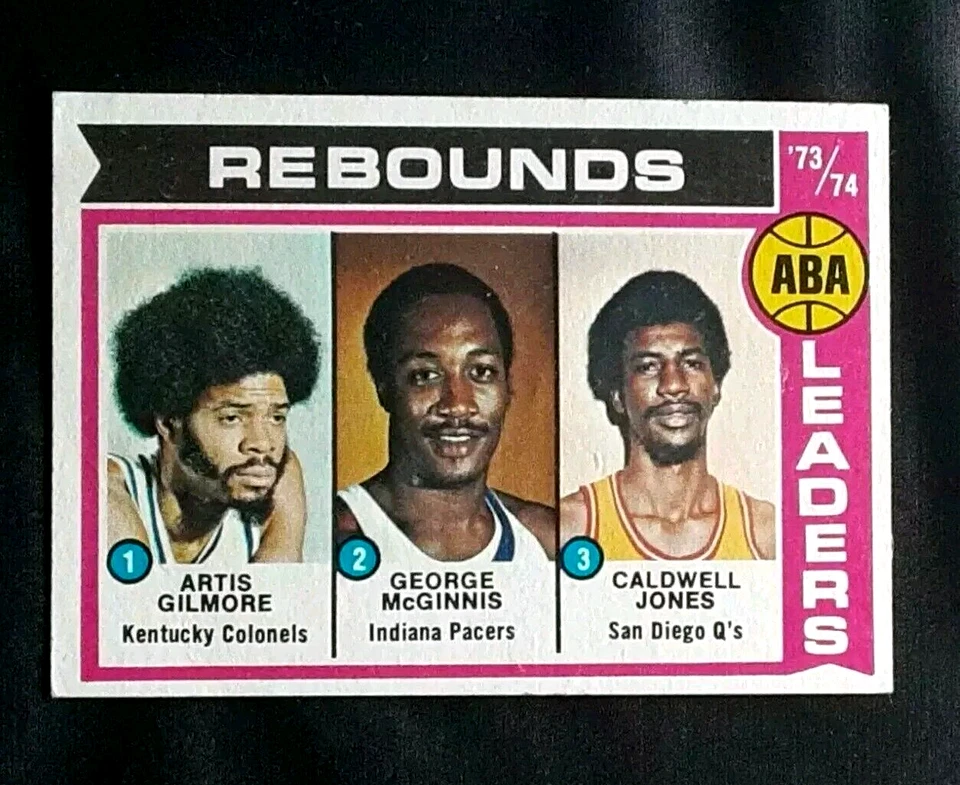 1974 Topps ARTIS GILMORE GEORGE MCGINNIS card #211 **BEAUTIFUL** NO CREASES  - Image 1 of 2