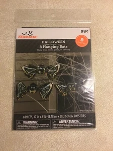 Halloween Bats 8 Hanging Bats outdoor decor (DISCONTINUED) - Picture 1 of 2