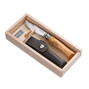 Plumier couteau N°8 en bois d'olivier et son étui inox - Imagen 1 de 2