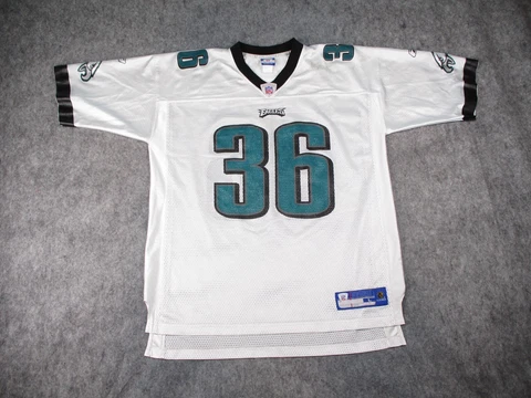 Philadelphia Eagles Jersey Mens Large White Reebok Brian Westbrook 36 NFL Adult Cover