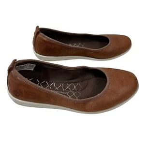 Timberland Damenschuhe braun Leder Ultra Ballerina Slipper flache Schuhe Größe 6,5 - Bild 1 von 7