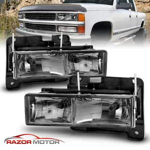 Faro de humo cristal tamaño completo 88-98 para Chevy GMC Silverado Sierra Suburban - Imagen 1 de 7