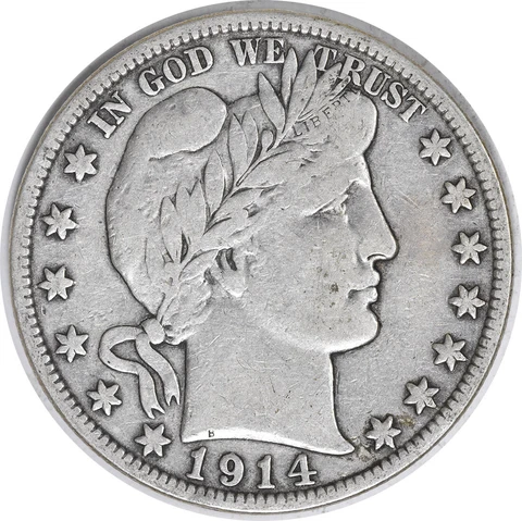 1914-S Barber Silver Half Dollar VF Uncertified #248 Cover