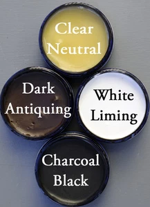 Chalk Furniture Paint Wax KIT of our All Natural Wax in 8 oz jars In 4 Colors - Picture 1 of 4