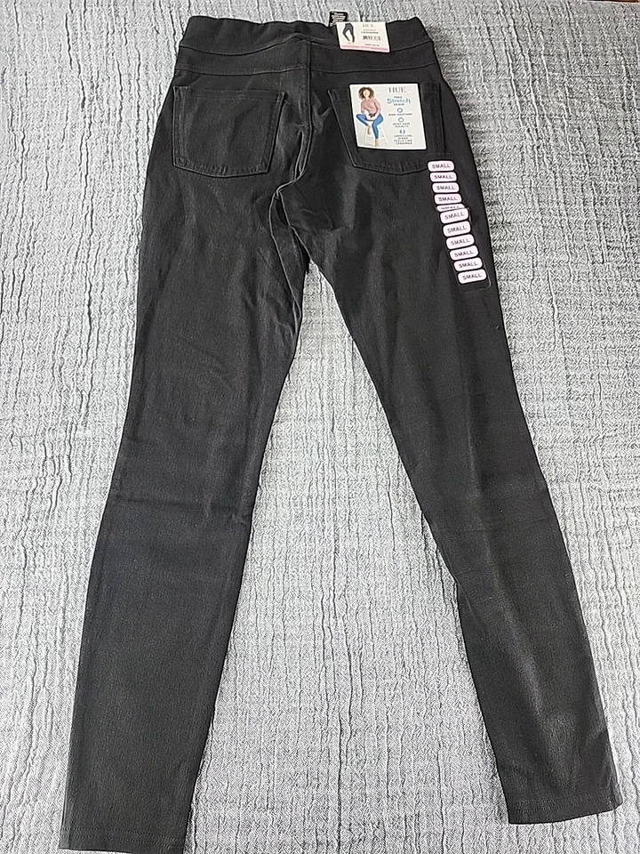 Utopia By Hue Women's Mid-Rise Stretch Slim Fit Pull On Denim Leggings Black - Image 1 of 4