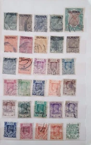 Nice collection of 41 different used 1937-1954 stamps of BURMA / Myanmar - Picture 1 of 2