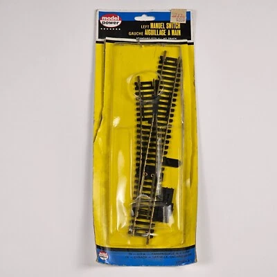 Model Power Double Left Manuel Switch HO Track - Image 1 of 2