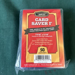 50 Ct Card Saver 1 I CS 1 Cardboard Gold PSA Graded Semi Rigid Holders Brand New - Picture 1 of 2