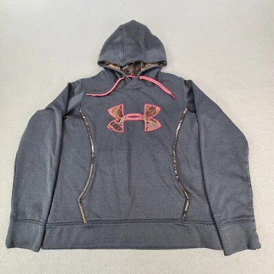 Suéter Under Armour Mujer Gris Medio Sudadera con Capucha Pullover Informal Exterior Foto 1 de 4