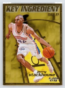 1997-98 Fleer Jerry Stackhouse Key Ingredient Gold #14 Philadelphia 76ers - Imagen 1 de 2