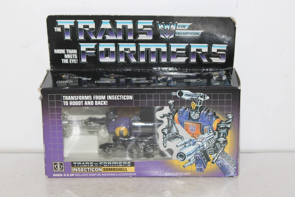 Vintage 1985 Transformers G1 Bombshell Insecticon Hasbro Takara W/ Instructions
