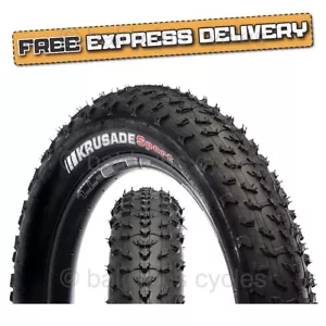 Kenda KRUSADE SPORT 20 x 4.0 BLACK Fat Bike TYRE 98-406 K-1188 - Picture 1 of 6
