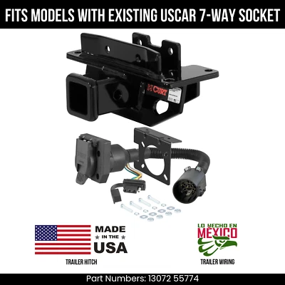 Enganche de remolque para Chrysler Aspen 07-09 con cableado de 7 pines apto para enchufe USCAR Curt 6 k Foto 1 de 4