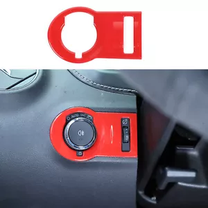 Cubierta de botón interruptor de faro rojo para Chevrolet Camaro 2012 2013 2014 2015 - Imagen 1 de 10