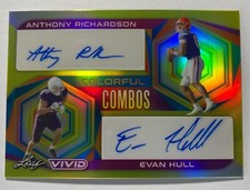 2023 Leaf Vivid Colorful Combos Dual Auto Anthony Richardson Evan Hull 4/10