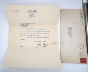 Vtg Correspondence John Boyd Thacher Albany NY Mayor 1933 Signed Rare Ephemera - Picture 1 of 18