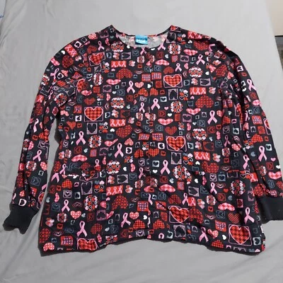 Scrubs H.Q. SCRUBS TOP Womens Size XL V-Neck Uniform Medical Dental - Image 1 of 4