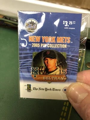 New York Mets CARLOS BELTRAN #15 Photo Pin from NY TIMES 2005 Collection 3 pcs - Image 1 of 2