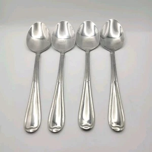 Cambridge Emily Glossy Stainless Flatware Lot of 4 Soup Place Spoons - Picture 1 of 5