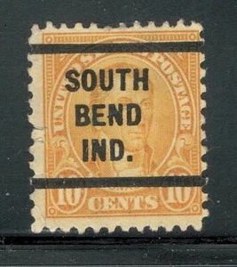 Sc # 642 ~ 10 cent James Monroe Issue, Precancel, SOUTH BEND IND. - Picture 1 of 1